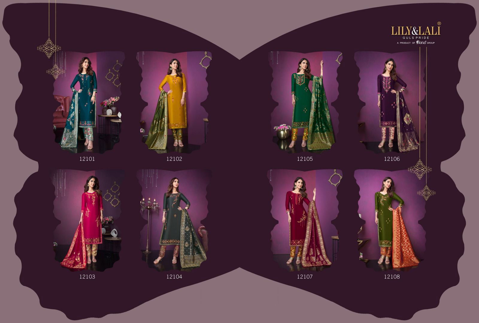 MEENAKARI 3 BY LILY AND LALI SILK READYMADE SUITS CATALOG